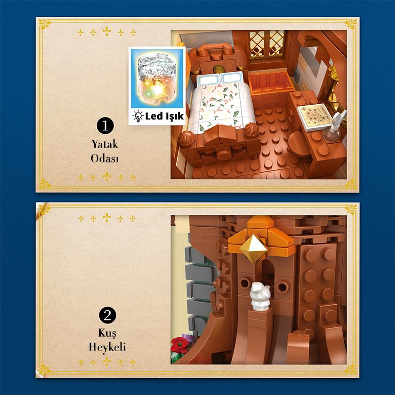 Reobrix 66008 Ağaç Evi Yaratıcı Yapı Blok Seti Building Blocks (Tree House)- 2566 Parça