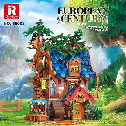 Reobrix 66008 Ağaç Evi Yaratıcı Yapı Blok Seti Building Blocks (Tree House)- 2566 Parça - Thumbnail