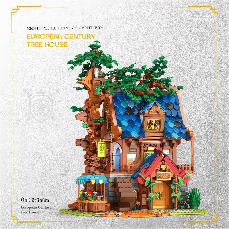 Reobrix 66008 Ağaç Evi Yaratıcı Yapı Blok Seti Building Blocks (Tree House)- 2566 Parça