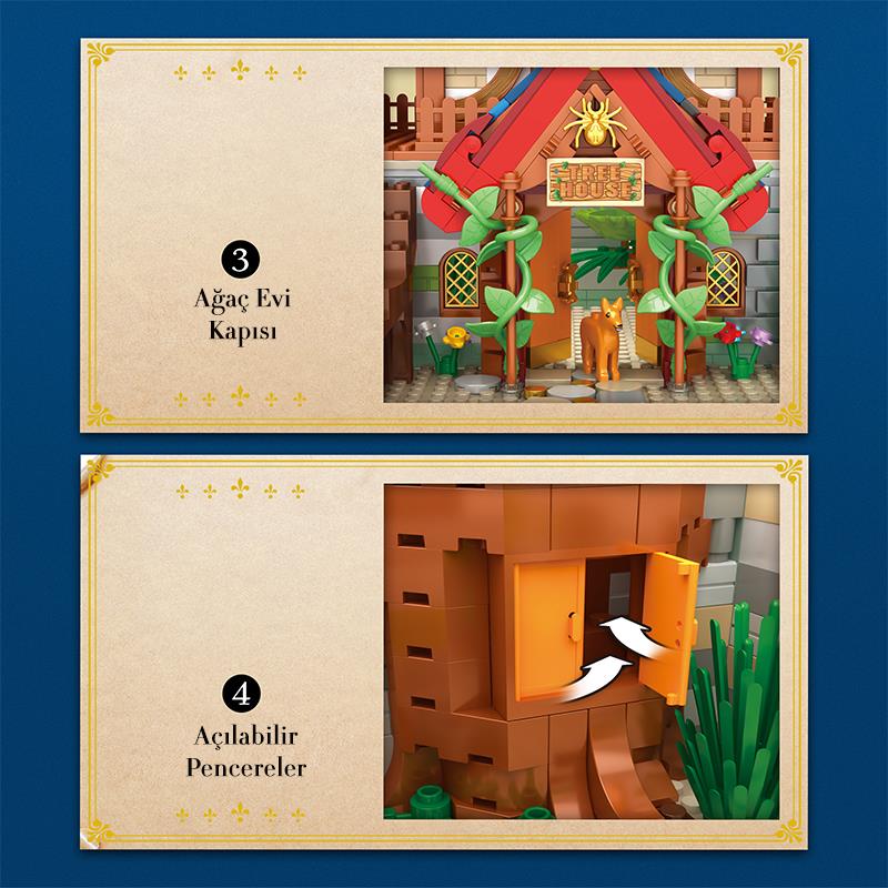 Reobrix 66008 Ağaç Evi Yaratıcı Yapı Blok Seti Building Blocks (Tree House)- 2566 Parça