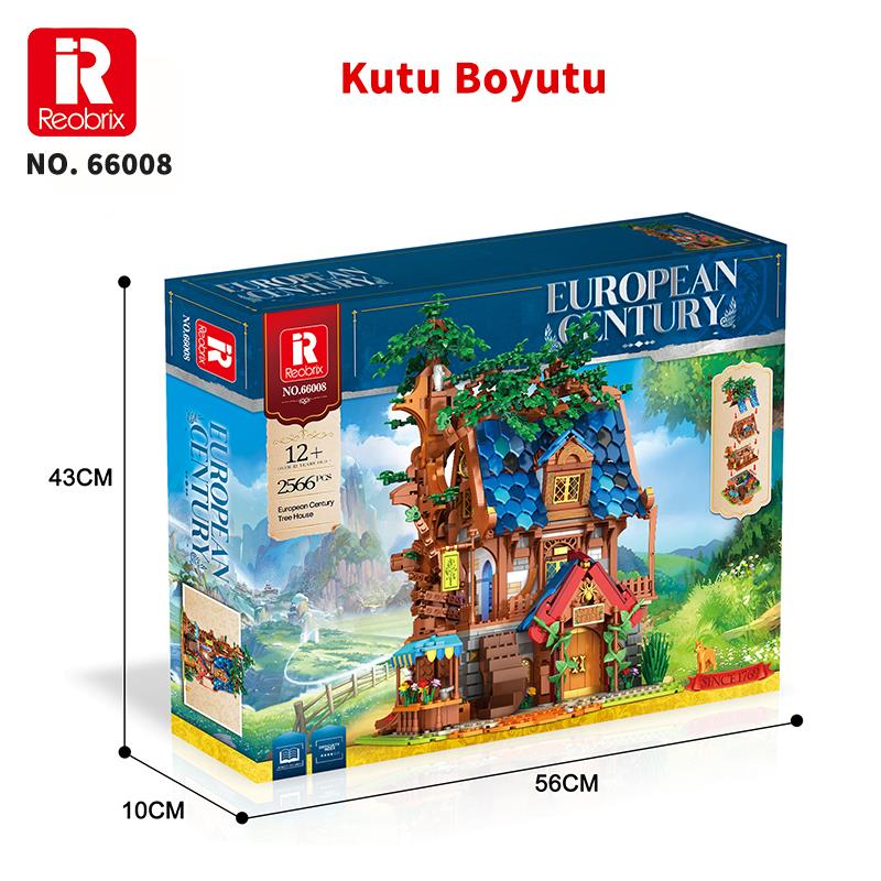 Reobrix 66008 Ağaç Evi Yaratıcı Yapı Blok Seti Building Blocks (Tree House)- 2566 Parça