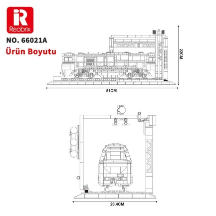 Reobrix Technic 66021 Avrupa Yük Treni G2000 (European Freight Train) Yaratıcı Yapı Blok Seti Building Blocks - 1980 Parça - Thumbnail