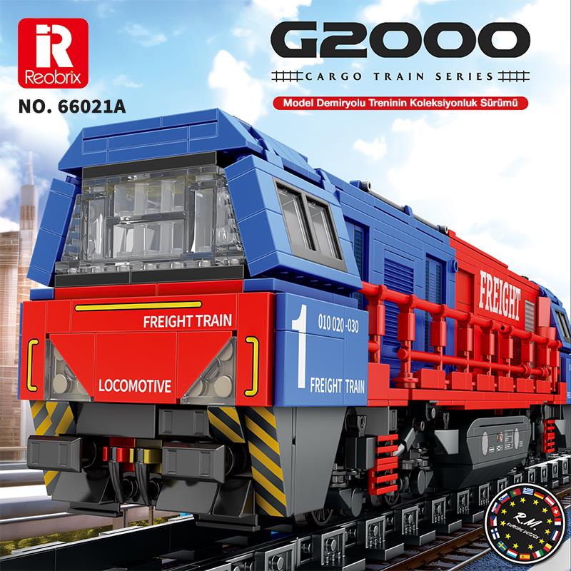 Reobrix Technic 66021 Avrupa Yük Treni G2000 (European Freight Train) Yaratıcı Yapı Blok Seti Building Blocks - 1980 Parça