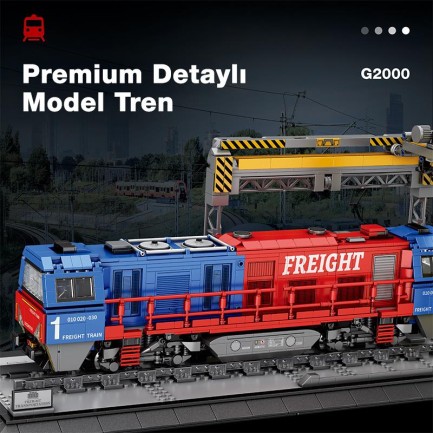 Reobrix Technic 66021 Avrupa Yük Treni G2000 (European Freight Train) Yaratıcı Yapı Blok Seti Building Blocks - 1980 Parça - Thumbnail