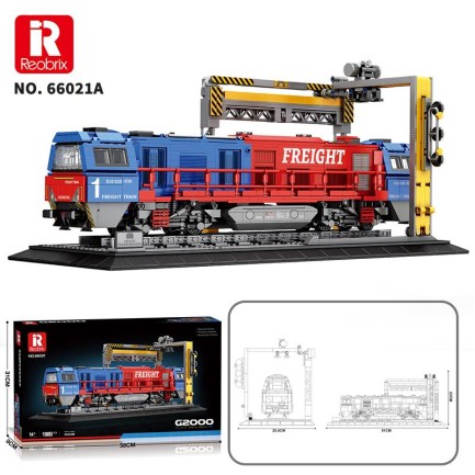 Reobrix Technic 66021 Avrupa Yük Treni G2000 (European Freight Train) Yaratıcı Yapı Blok Seti Building Blocks - 1980 Parça - Thumbnail
