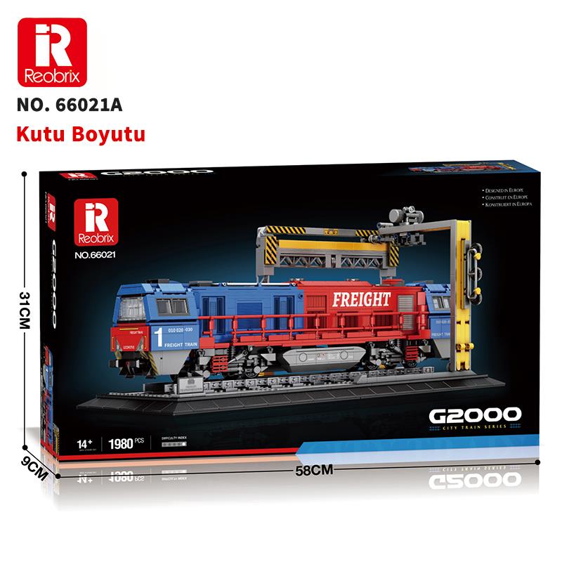 Reobrix Technic 66021 Avrupa Yük Treni G2000 (European Freight Train) Yaratıcı Yapı Blok Seti Building Blocks - 1980 Parça