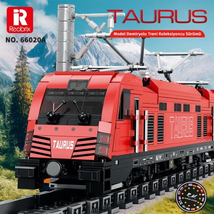 Reobrix Technic 66020 Avrupa Elektrikli Yolcu Treni (Taurus European Electric Passenger Train) Yapı Blok Seti Building Blocks - 1939 Parça - Thumbnail