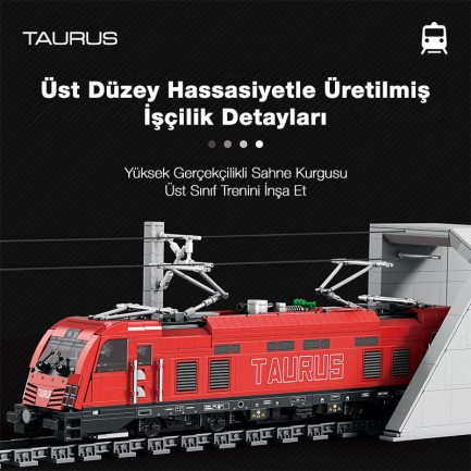 Reobrix Technic 66020 Avrupa Elektrikli Yolcu Treni (Taurus European Electric Passenger Train) Yapı Blok Seti Building Blocks - 1939 Parça - Thumbnail