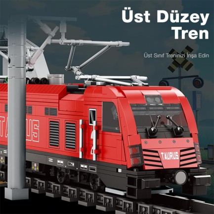 Reobrix Technic 66020 Avrupa Elektrikli Yolcu Treni (Taurus European Electric Passenger Train) Yapı Blok Seti Building Blocks - 1939 Parça - Thumbnail