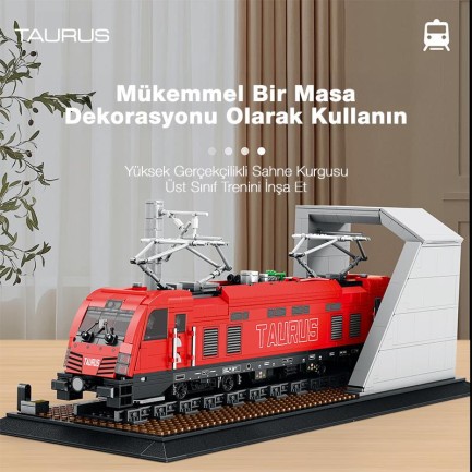 Reobrix Technic 66020 Avrupa Elektrikli Yolcu Treni (Taurus European Electric Passenger Train) Yapı Blok Seti Building Blocks - 1939 Parça - Thumbnail