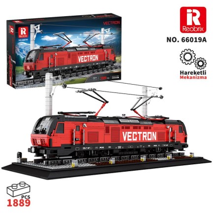 Reobrix - Reobrix Technic 66019 Yolcu Treni Vectron (European Electric Passenger Train) Yaratıcı Yapı Blok Seti Building Blocks - 1757 Parça