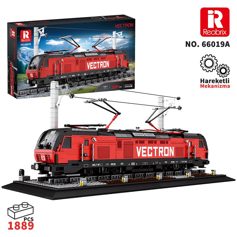 Reobrix Technic 66019 Yolcu Treni Vectron (European Electric Passenger Train) Yaratıcı Yapı Blok Seti Building Blocks - 1757 Parça