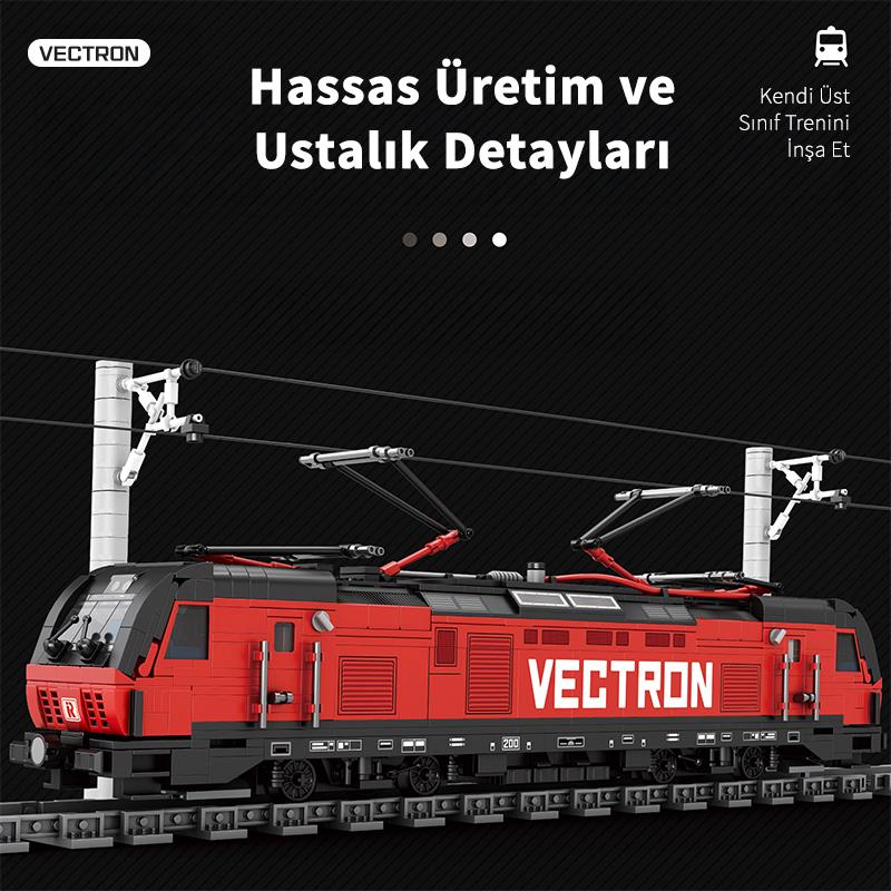 Reobrix Technic 66019 Yolcu Treni Vectron (European Electric Passenger Train) Yaratıcı Yapı Blok Seti Building Blocks - 1757 Parça