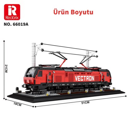 Reobrix Technic 66019 Yolcu Treni Vectron (European Electric Passenger Train) Yaratıcı Yapı Blok Seti Building Blocks - 1757 Parça - Thumbnail