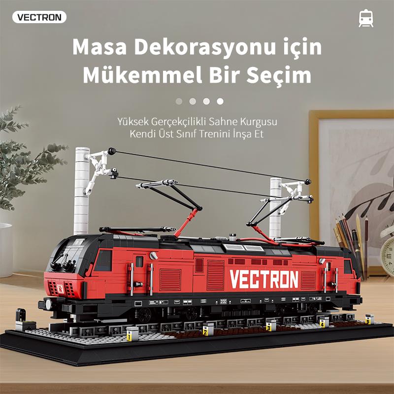 Reobrix Technic 66019 Yolcu Treni Vectron (European Electric Passenger Train) Yaratıcı Yapı Blok Seti Building Blocks - 1757 Parça