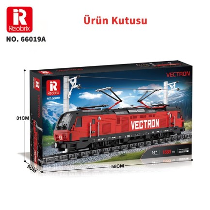 Reobrix Technic 66019 Yolcu Treni Vectron (European Electric Passenger Train) Yaratıcı Yapı Blok Seti Building Blocks - 1757 Parça - Thumbnail