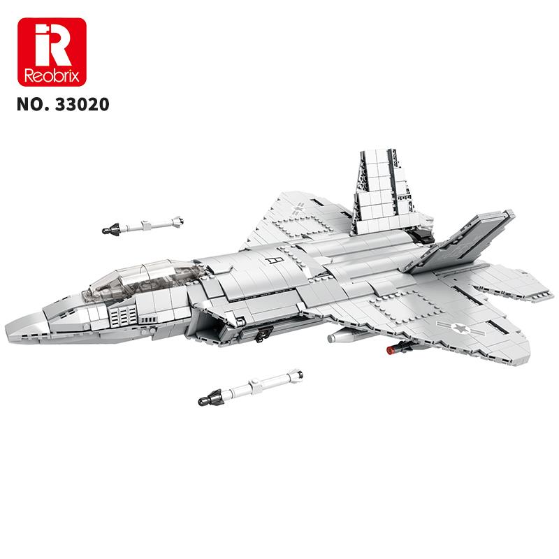 Reobrix Fighter Aircraft American Lockheed Martin/Boeing F-22 33020 Brick Yapım Seti