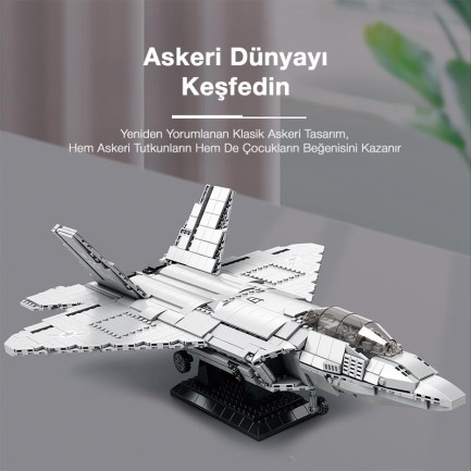 Reobrix Fighter Aircraft American Lockheed Martin/Boeing F-22 33020 Brick Yapım Seti - Thumbnail