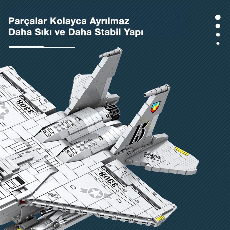 Reobrix Fighter Aircraft American McDonnell Douglas 33034 Brick Yapım Seti