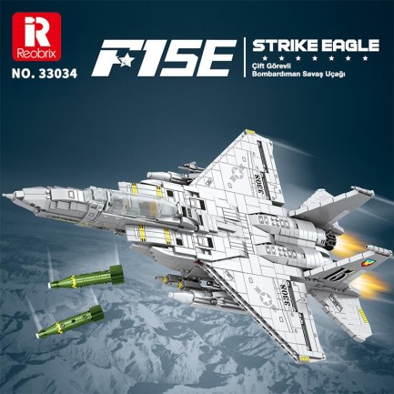 Reobrix Fighter Aircraft American McDonnell Douglas 33034 Brick Yapım Seti - Thumbnail