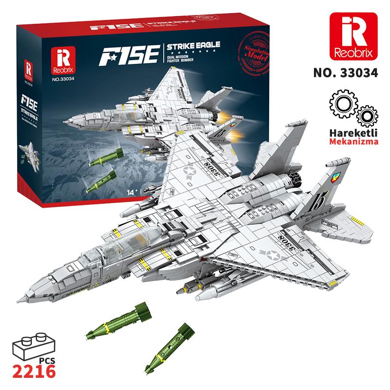 Reobrix Fighter Aircraft American McDonnell Douglas 33034 Brick Yapım Seti