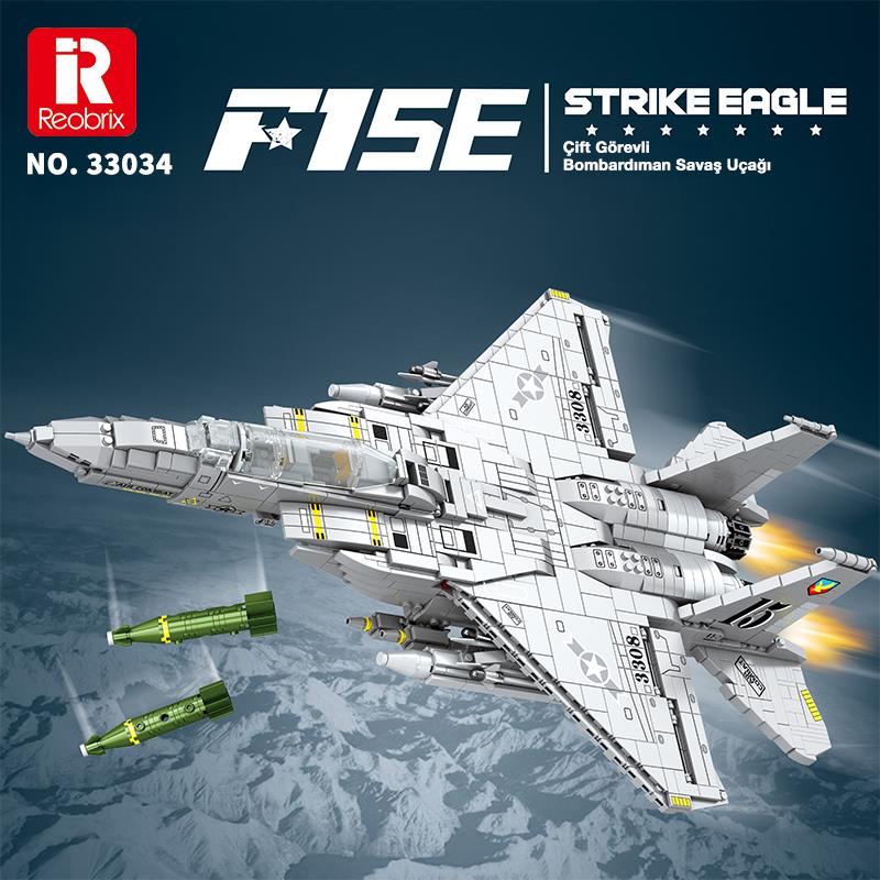 Reobrix Fighter Aircraft American McDonnell Douglas 33034 Brick Yapım Seti