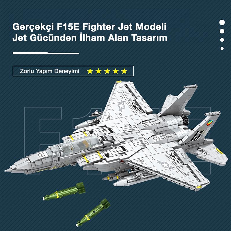 Reobrix Fighter Aircraft American McDonnell Douglas 33034 Brick Yapım Seti