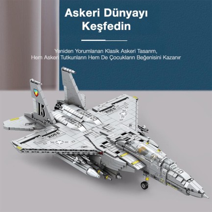 Reobrix Fighter Aircraft American McDonnell Douglas 33034 Brick Yapım Seti - Thumbnail