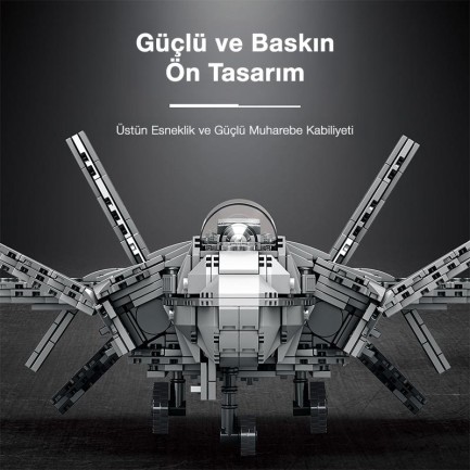 Reobrix 33025 Chengdu J-20 Jet Uçak Yaratıcı Yapı Blok Seti Building Blocks - 1911 Parça - Thumbnail