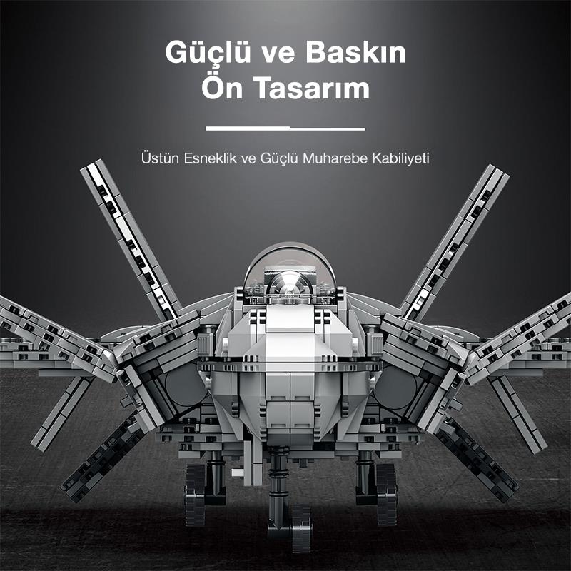 Reobrix 33025 Chengdu J-20 Jet Uçak Yaratıcı Yapı Blok Seti Building Blocks - 1911 Parça