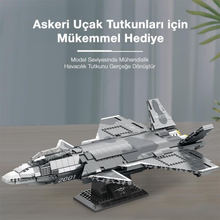 Reobrix 33025 Chengdu J-20 Jet Uçak Yaratıcı Yapı Blok Seti Building Blocks - 1911 Parça - Thumbnail