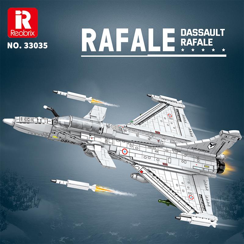 Reobrix Fighter Aircraft French Dassault Rafale 33035 Brick Yapım Seti