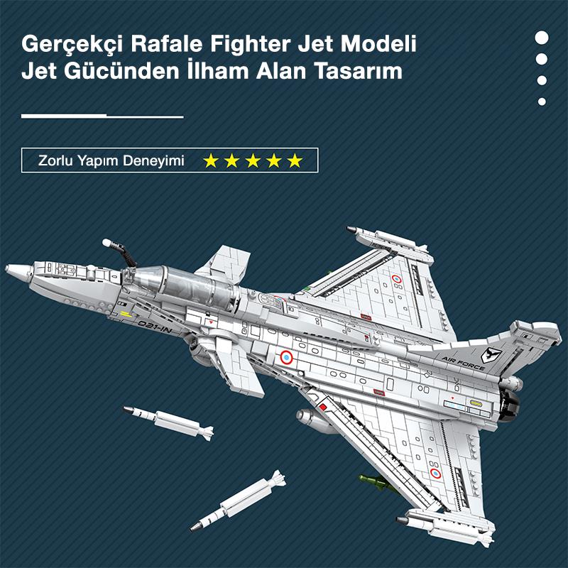 Reobrix Fighter Aircraft French Dassault Rafale 33035 Brick Yapım Seti