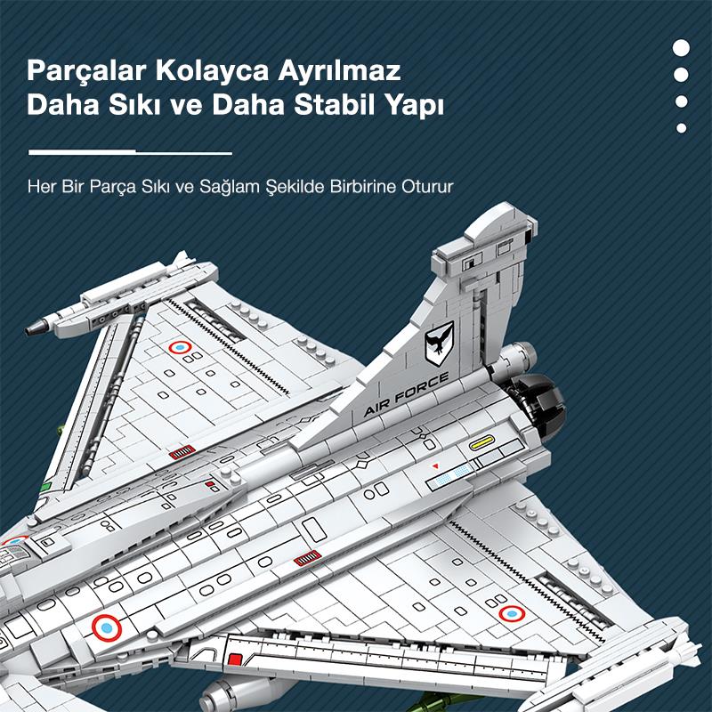 Reobrix Fighter Aircraft French Dassault Rafale 33035 Brick Yapım Seti