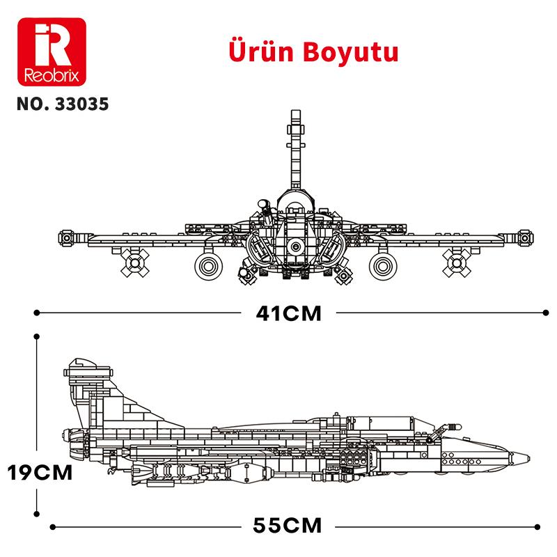 Reobrix 33035 Dassault Rafale Jet Uçak Yapı Blok Seti Building Blocks - 2099 Parça
