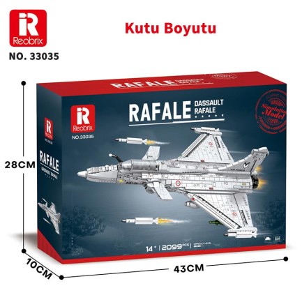 Reobrix 33035 Dassault Rafale Jet Uçak Yapı Blok Seti Building Blocks - 2099 Parça - Thumbnail