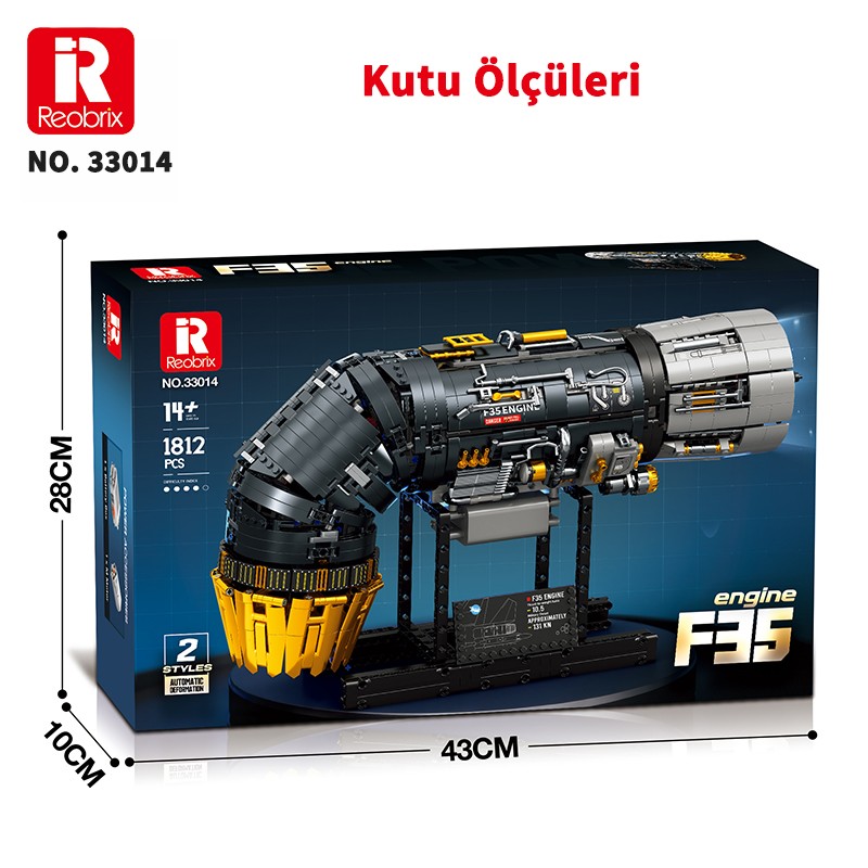 Reobrix Fighter Engine 33014 Brick Yapım Seti