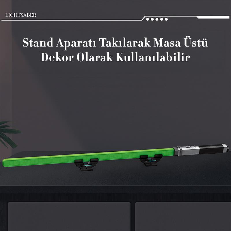 Reobrix 99011 Işın Kılıcı Yeşil Yaratıcı Yapı Blok Seti Building Blocks (Lightsaber) - 578 Parça