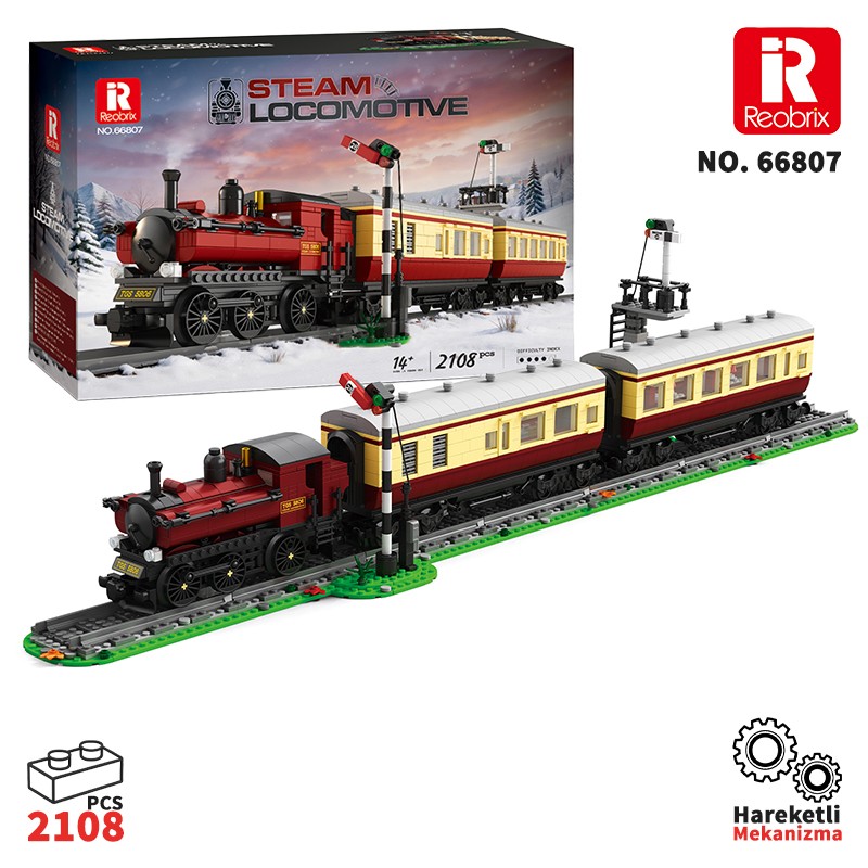 Reobrix GWR 5700 Class Steam Locomotive 66807 Brick Yapım Seti