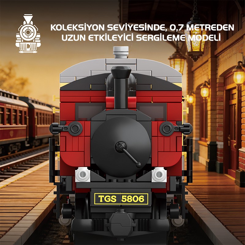 Reobrix GWR 5700 Class Steam Locomotive 66807 Brick Yapım Seti