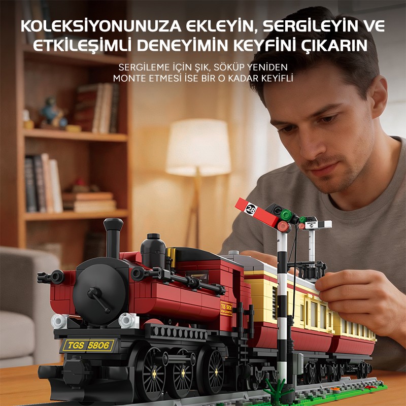 Reobrix GWR 5700 Class Steam Locomotive 66807 Brick Yapım Seti