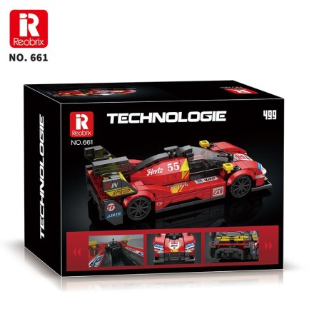 Reobrix Hyper Car Ferrari 499P 661 Brick Yapım Seti - Thumbnail
