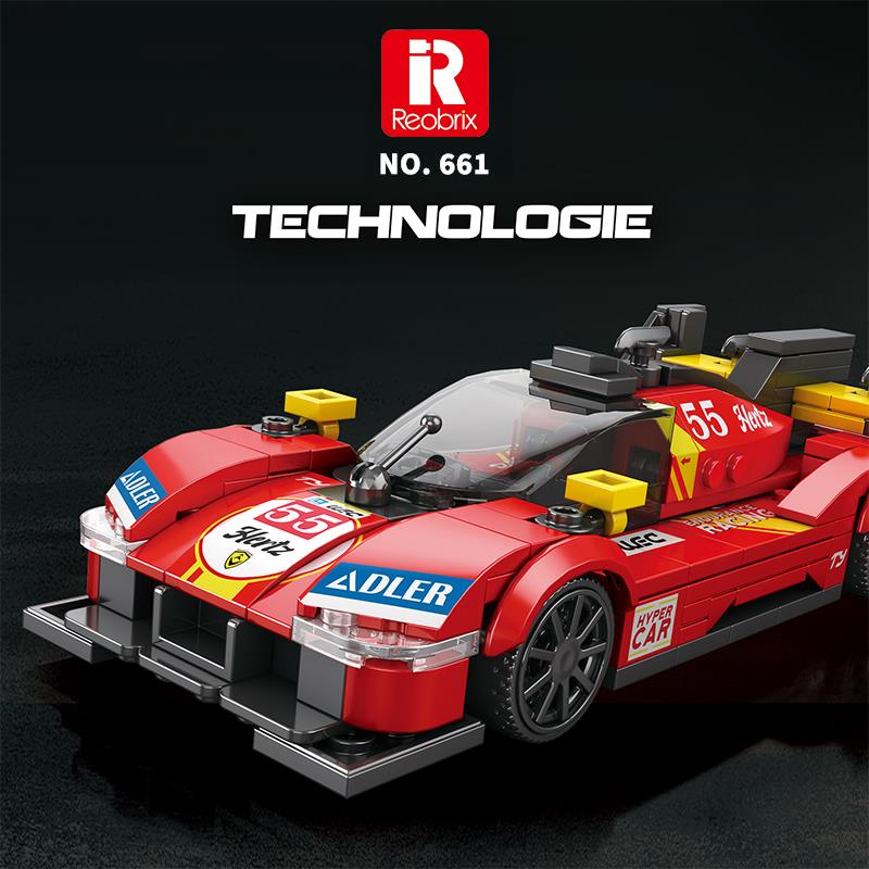 Reobrix Technic 661 Ferrari 499P Spor Araba Yaratıcı Yapı Blok Seti Building Blocks - 307 Parça