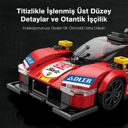 Reobrix Technic 661 Ferrari 499P Spor Araba Yaratıcı Yapı Blok Seti Building Blocks - 307 Parça - Thumbnail
