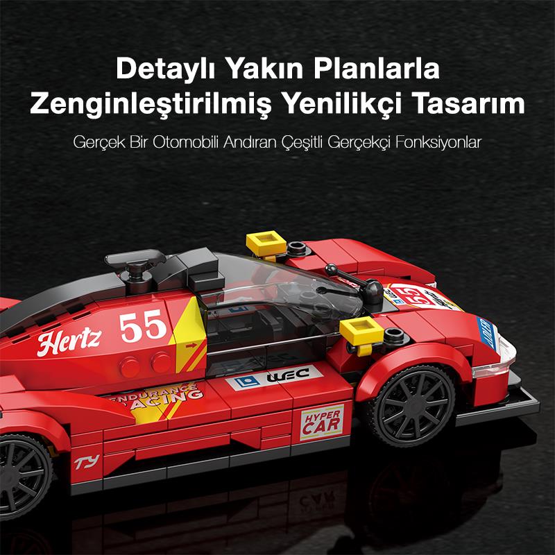Reobrix Technic 661 Ferrari 499P Spor Araba Yaratıcı Yapı Blok Seti Building Blocks - 307 Parça