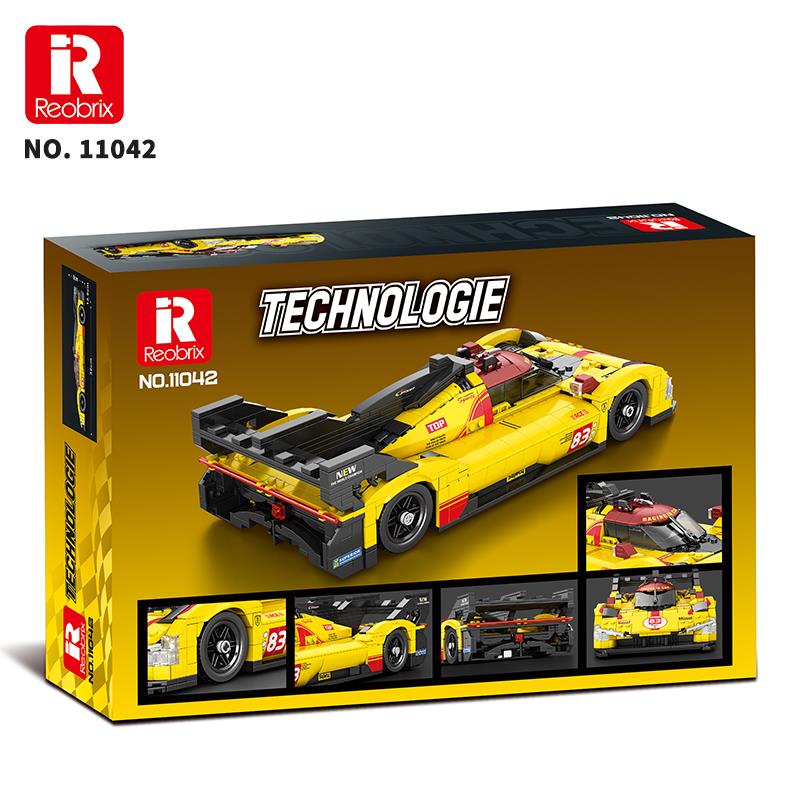 Reobrix Technic 11042 Ferrari 499P Araba Yaratıcı Yapı Blok Seti Building Blocks - 1370 Parça