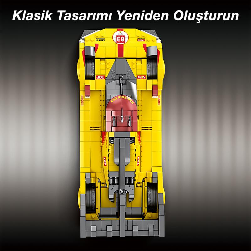 Reobrix Technic 11042 Ferrari 499P Araba Yaratıcı Yapı Blok Seti Building Blocks - 1370 Parça