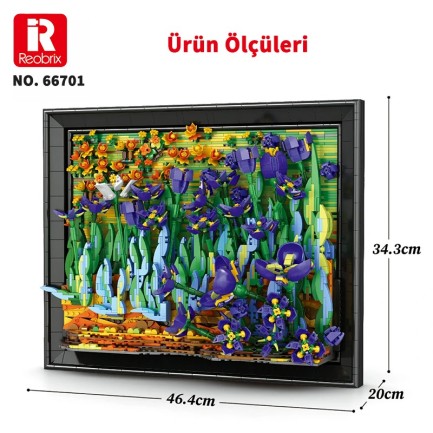 Reobrix Irises Wall Art 66701 Brick Yapım Seti - Thumbnail
