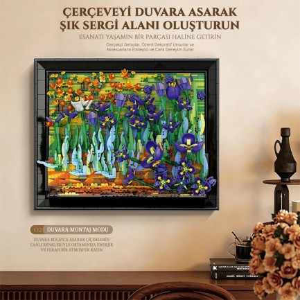 Reobrix Irises Wall Art 66701 Brick Yapım Seti - Thumbnail