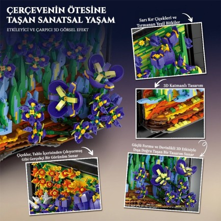 Reobrix Irises Wall Art 66701 Brick Yapım Seti - Thumbnail